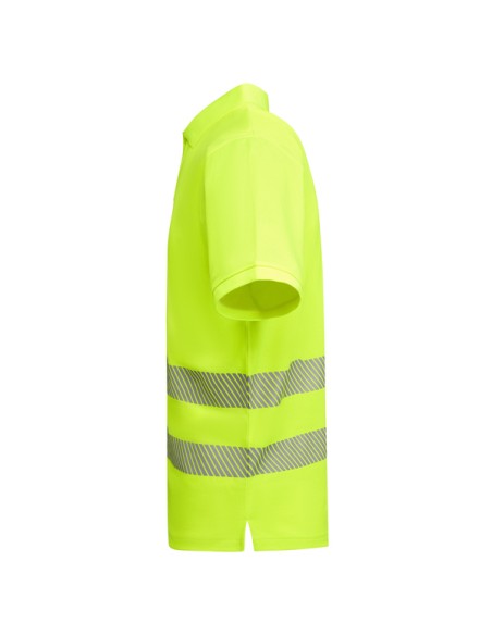 High-visibility short-sleeved technical polo shirt made of 55% cotton and 45% polyester - ATRIO ROLY