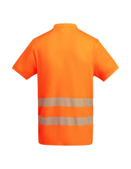 High-visibility short-sleeved technical polo shirt made of 55% cotton and 45% polyester - ATRIO ROLY
