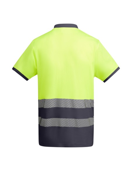 High-visibility short-sleeved technical polo shirt made of 55% cotton and 45% polyester - ATRIO ROLY