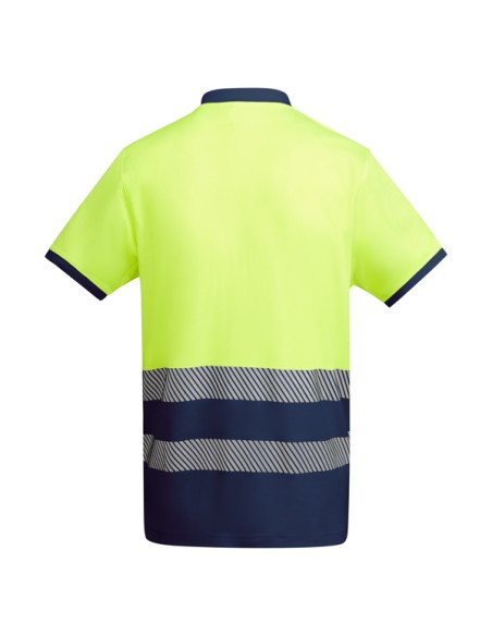 High-visibility short-sleeved technical polo shirt made of 55% cotton and 45% polyester - ATRIO ROLY