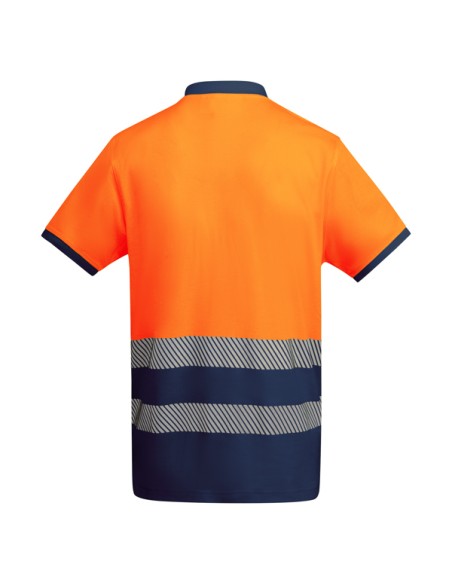 High-visibility short-sleeved technical polo shirt made of 55% cotton and 45% polyester - ATRIO ROLY