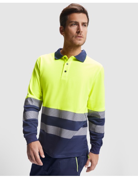 Polo técnico alta visibilidad de manga larga170g/m²  ADULTO  - ATRIO L/S ROLY