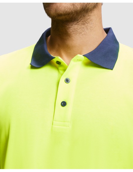 High visibility long sleeve technical polo shirt170g/m² ADULT - ATRIO L/S ROLY