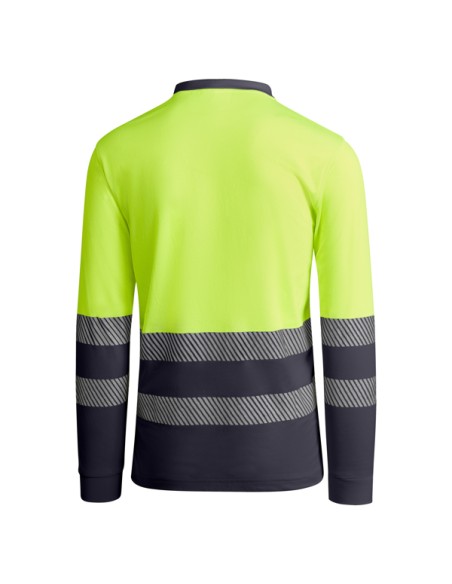 High visibility long sleeve technical polo shirt170g/m² ADULT - ATRIO L/S ROLY