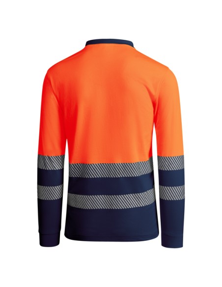 High visibility long sleeve technical polo shirt170g/m² ADULT - ATRIO L/S ROLY