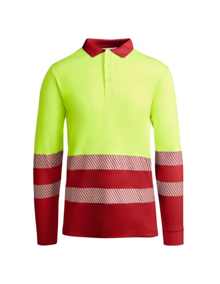High visibility long sleeve technical polo shirt170g/m² ADULT - ATRIO L/S ROLY