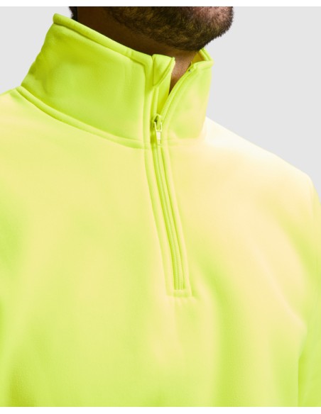 Sweat-shirt demi-zip haute visibilité en polyester - SPICA ROLY