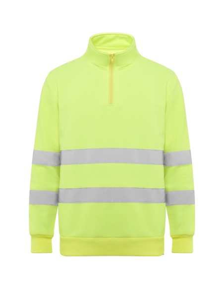 Sweat-shirt demi-zip haute visibilité en polyester - SPICA ROLY