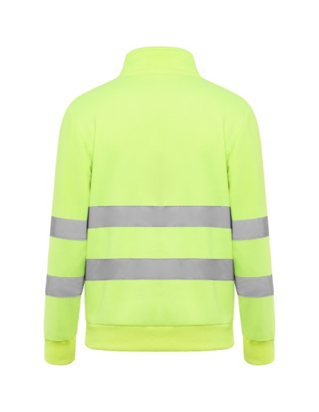 Sweat-shirt demi-zip haute visibilité en polyester - SPICA ROLY