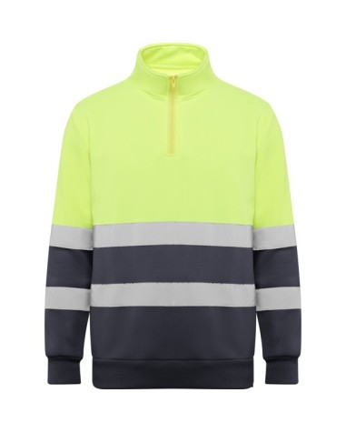 Sweat-shirt demi-zip haute visibilité... Sweat-shirt demi-zip haute visibilité...