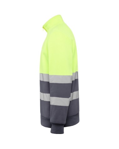 Sweat-shirt demi-zip haute visibilité... Sweat-shirt demi-zip haute visibilité...