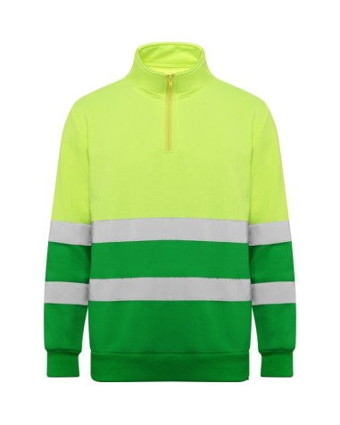 Sweat-shirt demi-zip haute visibilité... Sweat-shirt demi-zip haute visibilité...