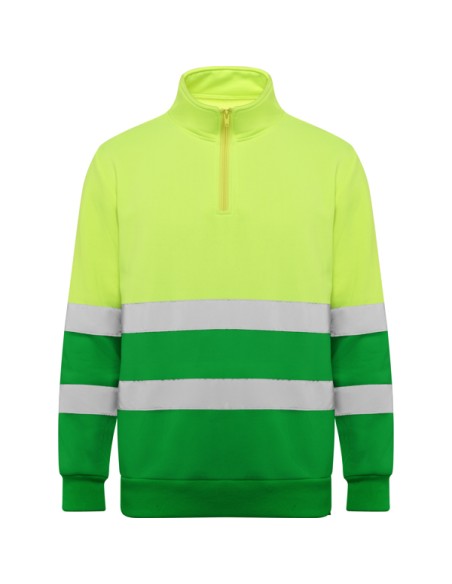 Sweat-shirt demi-zip haute visibilité en polyester - SPICA ROLY