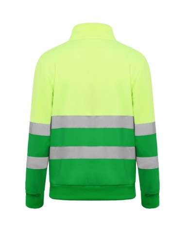 Sweat-shirt demi-zip haute visibilité... Sweat-shirt demi-zip haute visibilité...