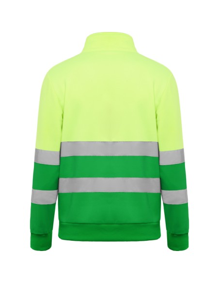 Sweat-shirt demi-zip haute visibilité en polyester - SPICA ROLY