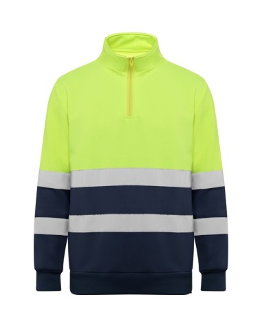 Sweat-shirt demi-zip haute visibilité... Sweat-shirt demi-zip haute visibilité...