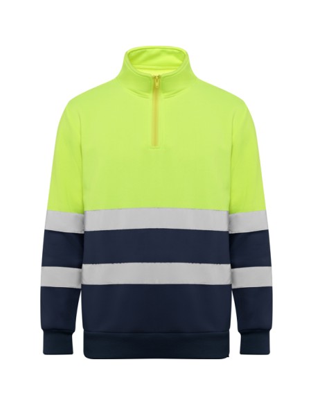 Sweat-shirt demi-zip haute visibilité en polyester - SPICA ROLY