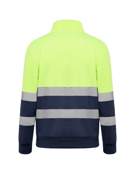 Sweat-shirt demi-zip haute visibilité en polyester - SPICA ROLY