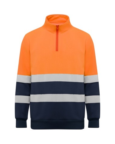 Sweat-shirt demi-zip haute visibilité... Sweat-shirt demi-zip haute visibilité...