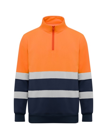 Sweat-shirt demi-zip haute visibilité en polyester - SPICA ROLY