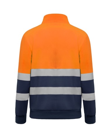 Sweat-shirt demi-zip haute visibilité... Sweat-shirt demi-zip haute visibilité...
