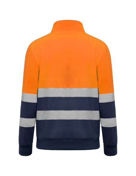 Sweat-shirt demi-zip haute visibilité en polyester - SPICA ROLY