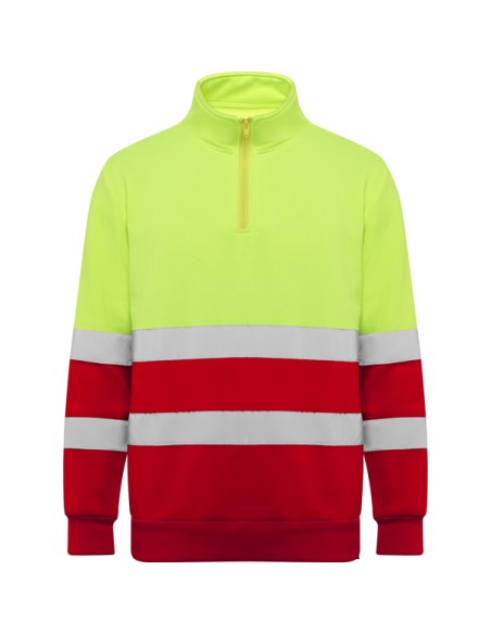 Sweat-shirt demi-zip haute visibilité en polyester - SPICA ROLY