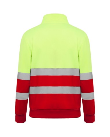 Sweat-shirt demi-zip haute visibilité... Sweat-shirt demi-zip haute visibilité...