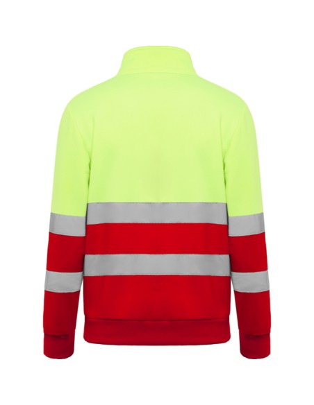 High-visibility half-zip polyester sweatshirt - SPICA ROLY