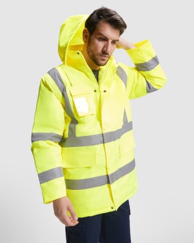 High-visibility quilted parka with... High-visibility quilted parka with...