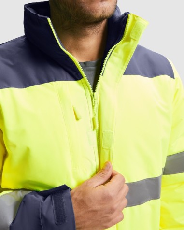 High-visibility padded parka,... High-visibility padded parka,...