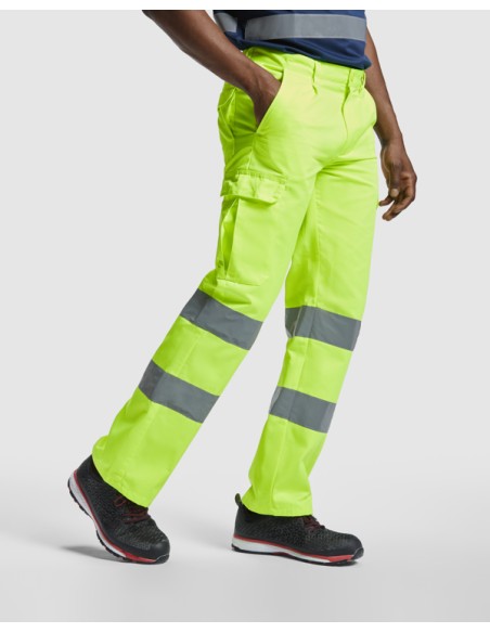 High-visibility work trousers made of durable fabric - ALFA ROLY