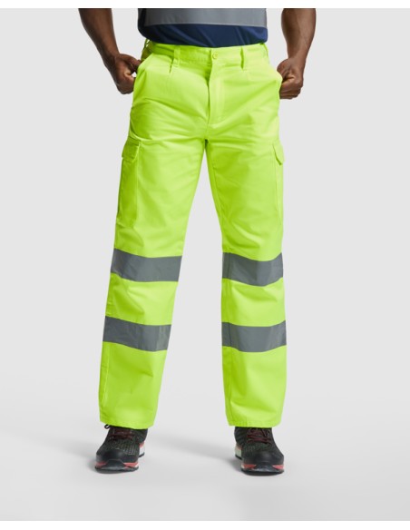 High-visibility work trousers made of durable fabric - ALFA ROLY