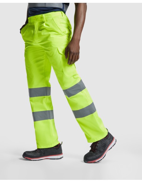 High-visibility work trousers made of durable fabric - ALFA ROLY