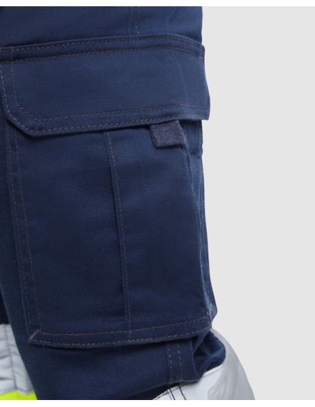 High-visibility, multi-pocket stretch work trousers - DAILY STRETCH HV ROLY