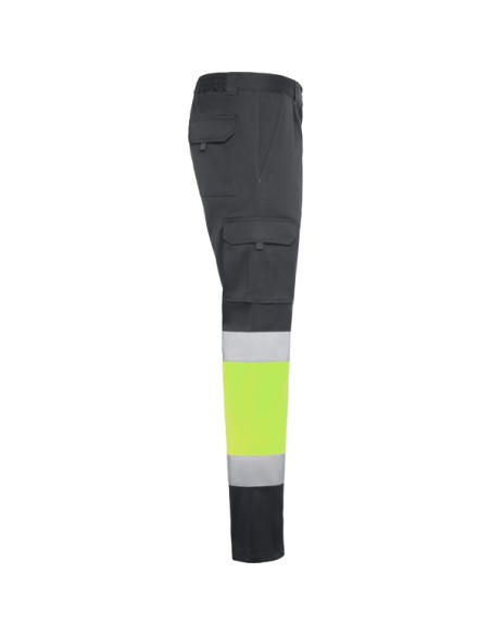 High-visibility, multi-pocket stretch work trousers - DAILY STRETCH HV ROLY