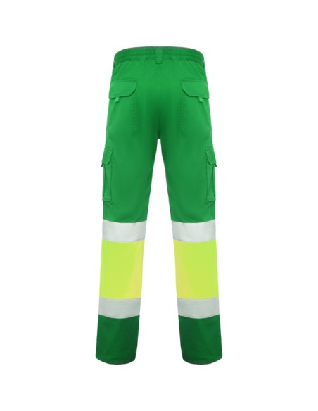 High-visibility, multi-pocket stretch work trousers - DAILY STRETCH HV ROLY