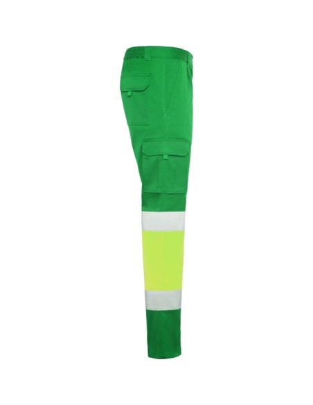 High-visibility, multi-pocket stretch work trousers - DAILY STRETCH HV ROLY