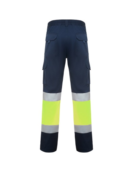 High-visibility, multi-pocket stretch work trousers - DAILY STRETCH HV ROLY