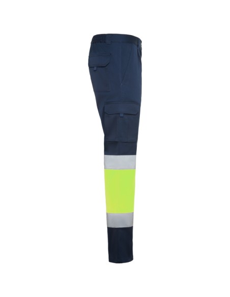 High-visibility, multi-pocket stretch work trousers - DAILY STRETCH HV ROLY