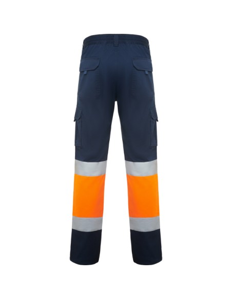 High-visibility, multi-pocket stretch work trousers - DAILY STRETCH HV ROLY
