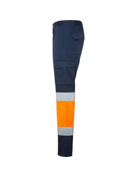 High-visibility, multi-pocket stretch work trousers - DAILY STRETCH HV ROLY