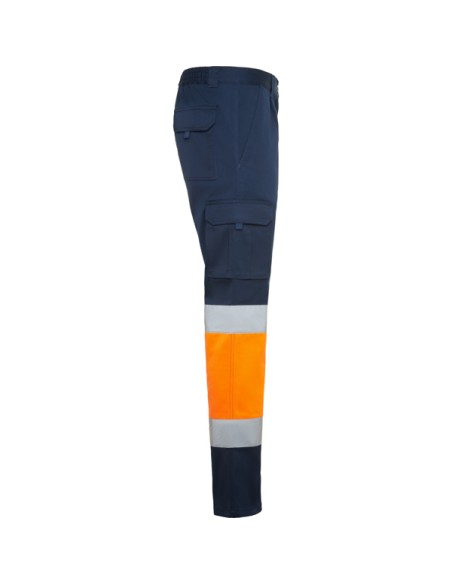 High-visibility, multi-pocket stretch work trousers - DAILY STRETCH HV ROLY