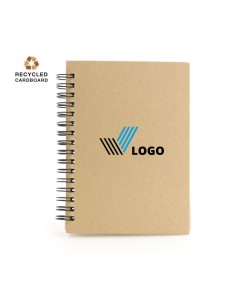 Recycled cardboard notebook 80 sheets (11.6x15.3cm) - Emerot