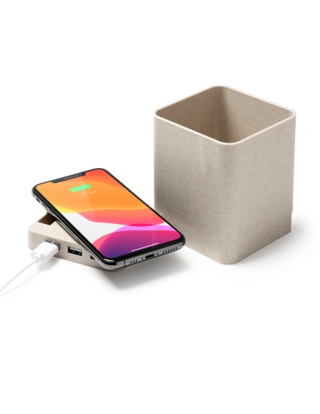 Plastic pencil holder with wheat fiber removable charge - MELBUX