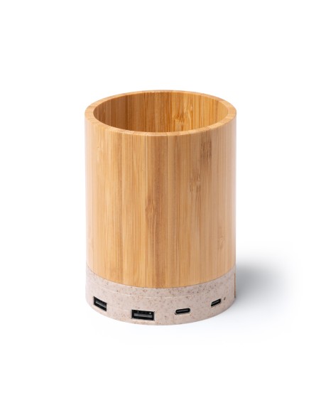 Pot à crayons en bambou avec fonction de charge sans fil - CELIK