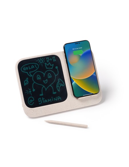 Digital Whiteboard with Bamboo Wireless Charger - VOLTER