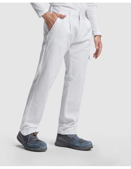 Pantalon de travail blanc en tissu résistant - PINTOR ROLY