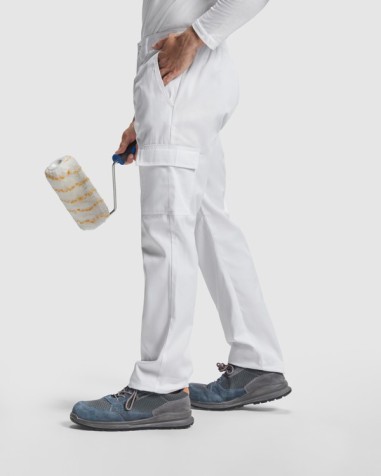 White work trousers made of durable... White work trousers made of durable...