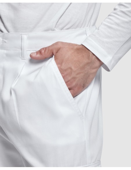 Pantalón laboral blanco tejido resistente - PINTOR ROLY
